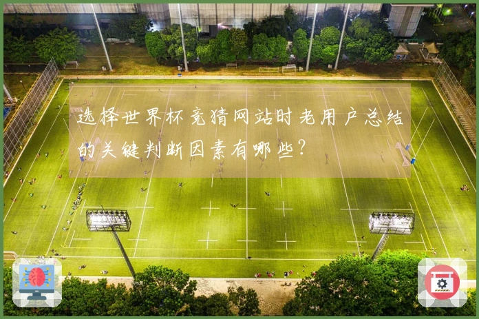 选择世界杯竞猜网站时老用户总结的关键判断因素有哪些？